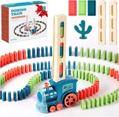 Domino-Zug-Spielzeug-Set, automatisches Domino-Bauen und Stapeln, kreatives…