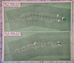 1962 APBA Golf Orig 18 Holes, Shot Board, Player Cards, 3of4 Metal Ball Markers!