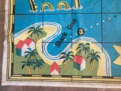 BEAN BAG BUCCANEERS Rare Vintage Lakeside 1962 Game Floor Map & Instruction Book