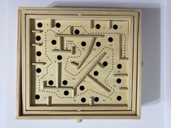 NEW Sterling Games 3 in 1 Labyrinth Wooden Maze Game. 12 3/4 x 11 1/2 inches