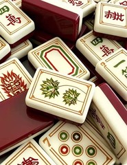 American Mahjong Tiles set ,160 tiles, Dark red+Free storage box