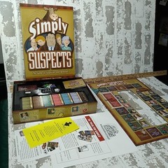Simply Suspects The Game of Suspicion and Betrayal Board Game – Open Box