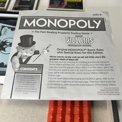 Monopoly Disney Villains Collector’s Edition Board Game 2010 Complete
