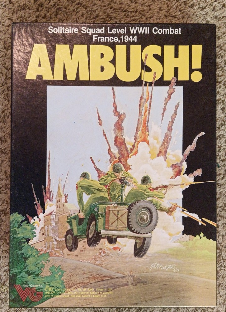 AMBUSH! Victory Games Solitaire Avalon Hill SPI 1983 Unpunched New! WW2