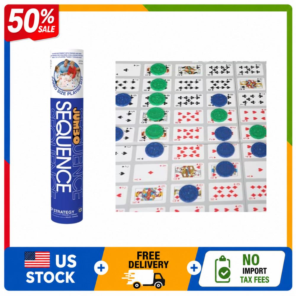 Pressman Jumbo Sequence Board Game, Tube Edition
