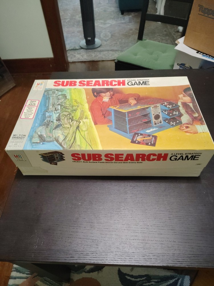 Vintage 1973 Milton Bradley Sub Search 3 Level Board Game Complete