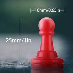 Hestya 96 Pcs Board Game Pieces Multicolor Plastic Pawn Small,