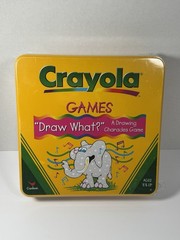 Crayola Games Draw What Charades Games Brand New Sealed in Tin Box Vintage