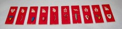 Battle Masters Board Game #4210 ~ 19 Replacement Unit Tokens Gray & Red