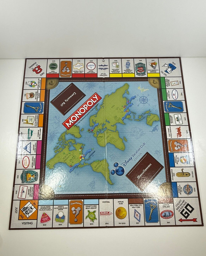 Monopoly Disney Vacation Club Edition Game Board Only