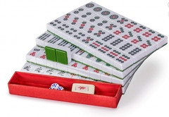 Yellow Mountain Imports Chinese Mahjong Set Rouge Heritage 146 Medium Tiles
