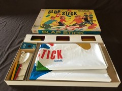 1966 Slap-Stick Board Game By MB -Large Vinyl Mat- Complete – Good Condition!!