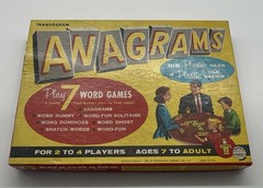 Vintage Anagrams Word Game Transogram Complete w Original Box Instructions