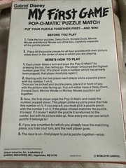 NEW SEALED GABRIEL DISNEY MY FIRST GAME POP O MATIC PUZZLE 1977 Mickey Mouse