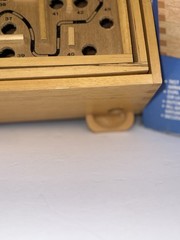 Vtg Labyrinth Premier Edition All Wood Solitaire Game Of Skill * No Balls*