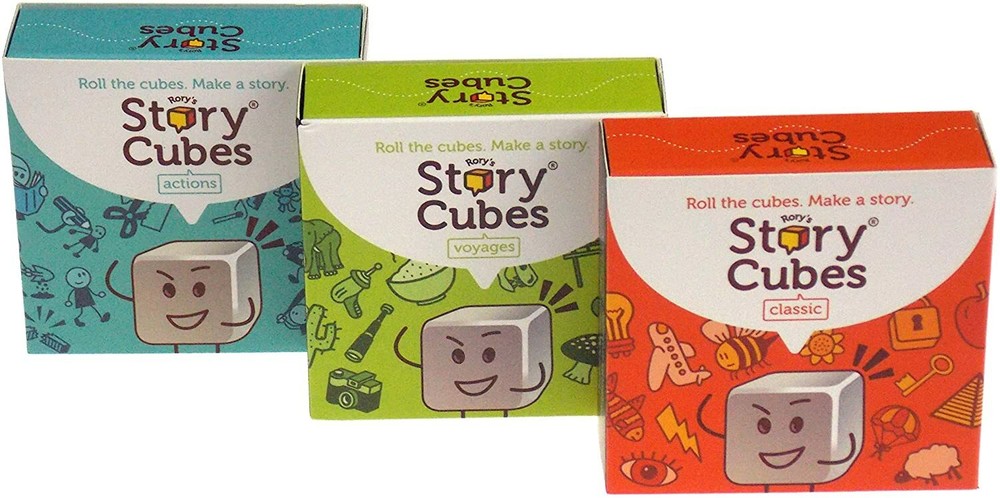 Rory’s Story Cubes Classic, Actions, Voyages Bundle Set Family Dice Game Asmodee
