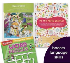 HIGHLIGHTS Kids Activity Puzzle Book Set 4 Fun Books Mazes Word Games Brain, NEW