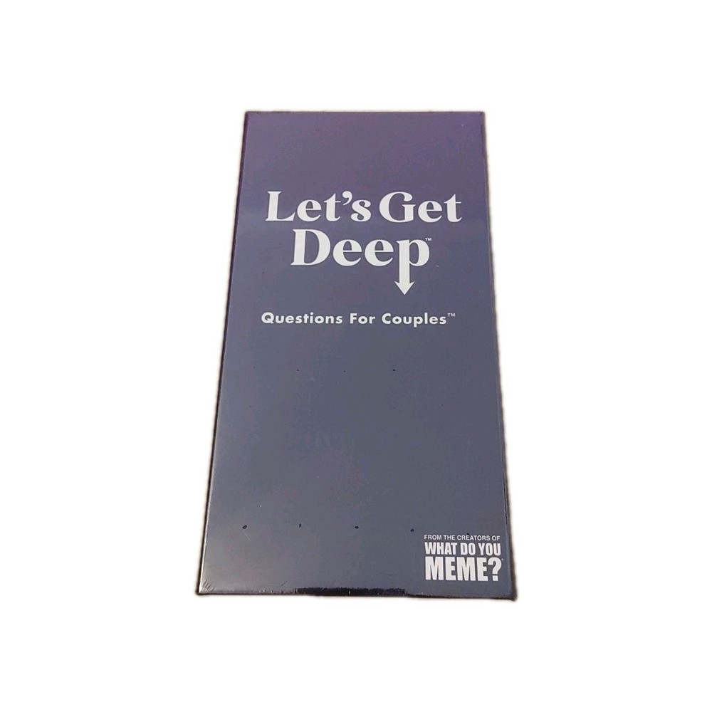 NEW Lets Get Deep Couples Game Intimacy Conversation Cards Date What Do U Meme?