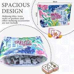 Empty Mahjong Bags Set for Tiles and Racks 24×13 Inch American Mah jong Carry…