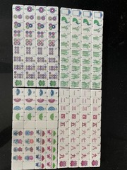 American Mahjong Tiles Set – 160 Tiles, 4-layer engraved acrylic ( Dark Purple)