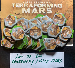 Terraforming Mars GREENERY CITY TILES Lot of 60 FREE SHIP Stronghold Games