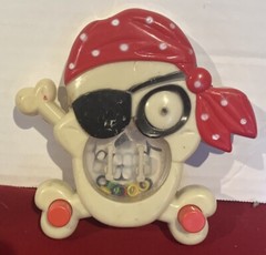 Vintage RINCO TOYS Hand Held Travel Pirate Water Ring Toss Game 4.5”