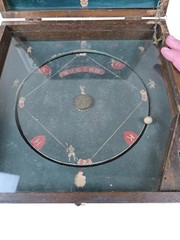 Vintage Japanese Skill Baseball Game 1930s Wooden Tabletop Pitch Bat Pinball