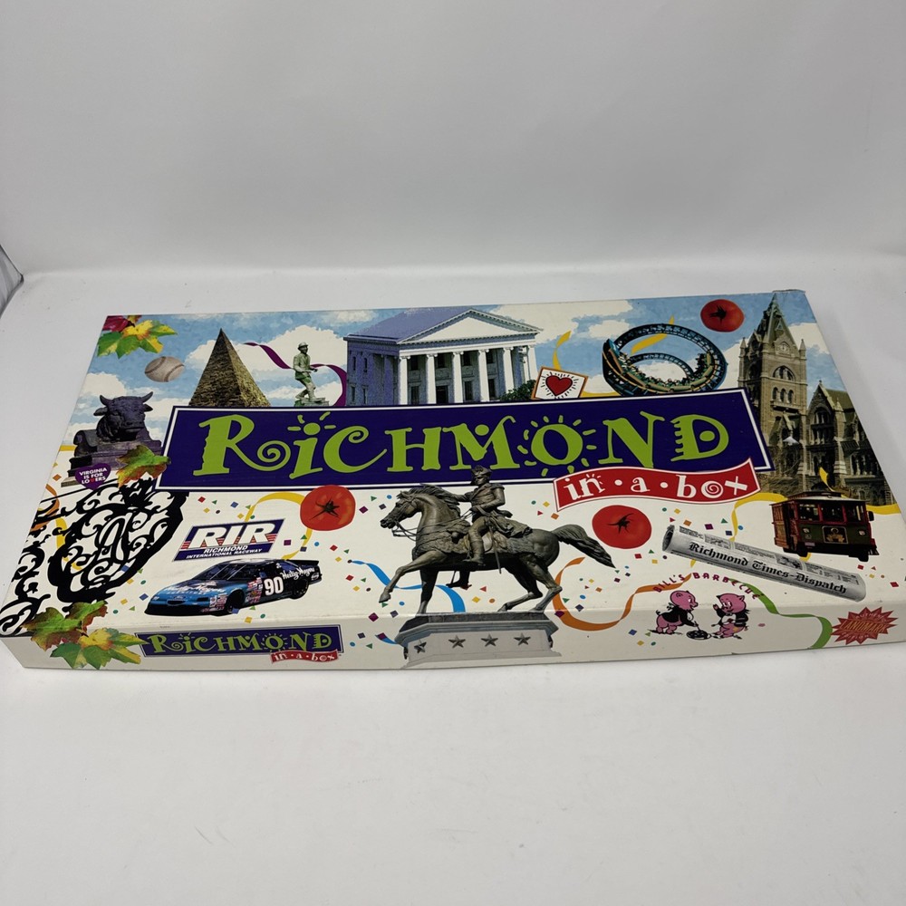 Vintage Richmond In A Box Board Game RVA Highlights Late For The Sky USA 1990s
