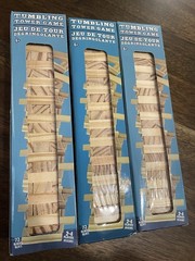 Set Of 3 – 72pc MINIATURE Tumbling Tower Blocks Wood Game 1-7/8″ x 5/8″ CRAFTS