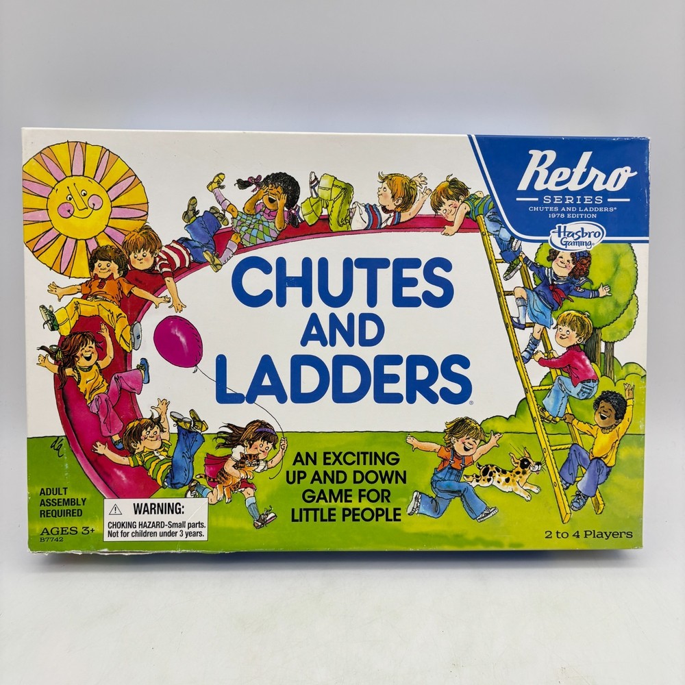 Chutes and Ladders Retro Series COMPLETE Hasbro Gaming 2015 Kids Classic