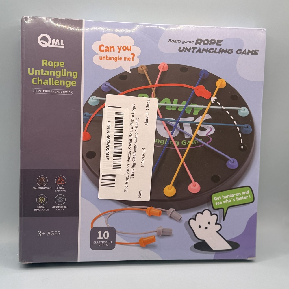 QML Rope Untangling Challenge Puzzle Board Game Logic Thinking Kids 3+ New