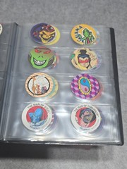 Vintage Pogs Milk Caps 90’s Lot 64 Pieces Mixed Collection in Binder Sleeves