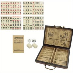 Mini Chinese Mahjong Set, Sturdy Construction of Easy To Read Mahjong Game