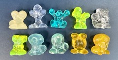 Lot of 10 Hielocos Futboleros Sports Figures – 1990s Crazy Bones GoGo’s Vintage