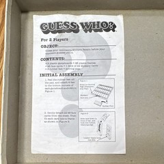 Milton Bradley Guess Who? Mystery Face Board Game, 2 Players, Ages 6 missing peg