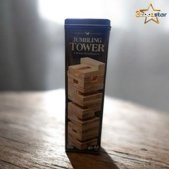 Spin Master Games Jumbling Tower Party Game – 48 Solid Wood Pieces Blocks
