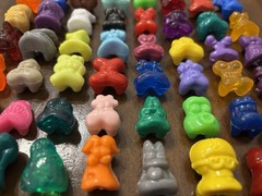 Complete ORIGINAL Set of 1996 Gogos Crazy Bones with Eggy Speedy & Jaws
