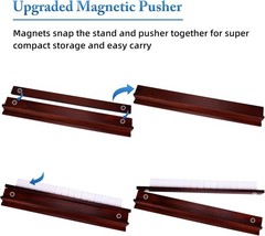Portable 4-Piece Vintage Mahjong Rack Set with Magnetic Pushers for Easy Play