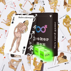 Sex Cards Sex Dice Set Couples Games – 54 Positions Cards Sex Game with 2 Glow S