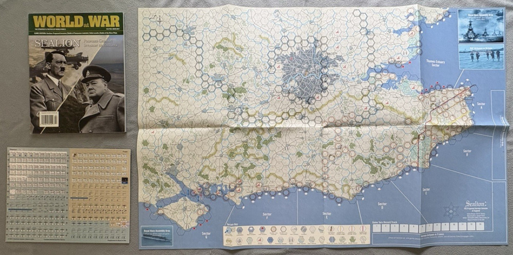 World at War #52 w/ “Sealion” game UNPUNCHED complete; Germany invades England