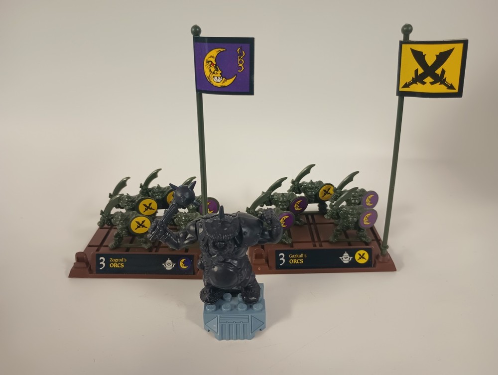 Lot Of Vintage Battle Masters Board Game Milton Bradley Parts Figs Orcs Ogre