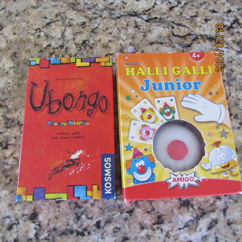 Lot 2 German Edition-Games-Ubongo-Kosmos-2015-Halli Galli Junior-Amigo-2010