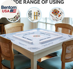 Mahjong Mat (32.4×32.4 Inch), Mahjong Mat for Table with Carrying Bag, Anti-Slip
