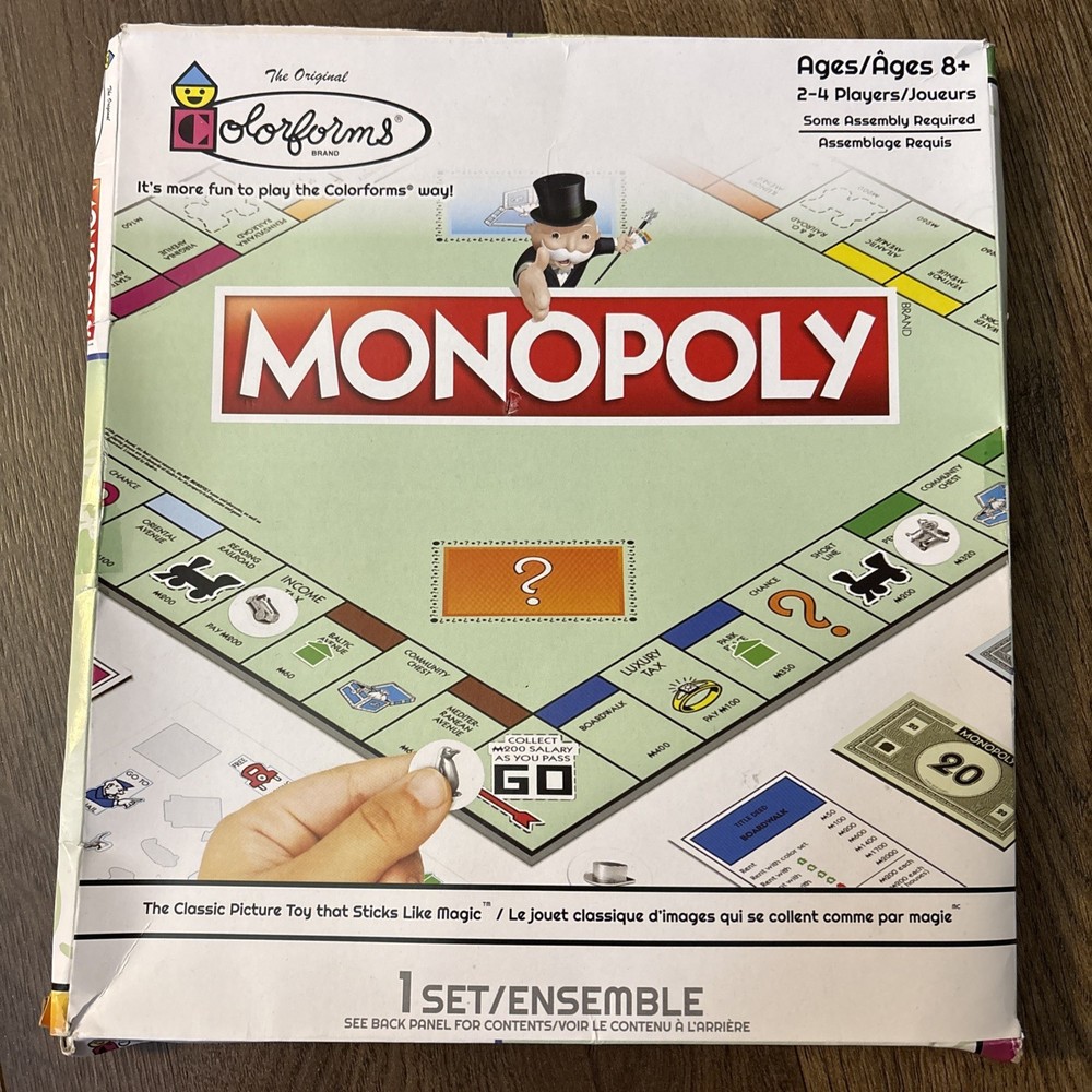 NEW Colorforms MONOPOLY Hasbro Board Game Limited Edition 2022 Travel Size