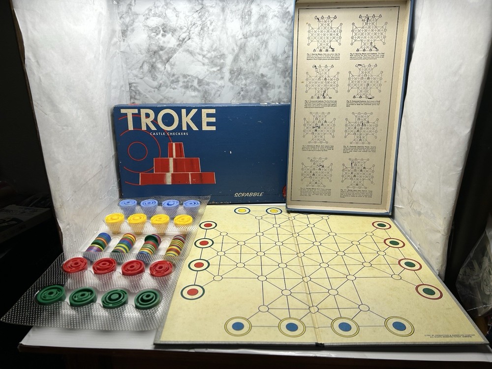 1961 Troke Castle Checkers Board Game by Selchow Righter