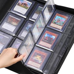 9 Pocket TopLoader Binder, Holds 360 3”x4” Toploader Hard 9-Pocket, Black