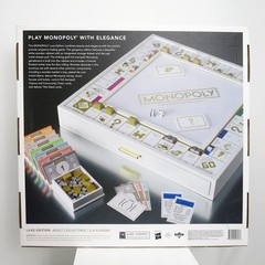 RARE 2016 Hasbro Monopoly Luxury LUXE White and Gold Limited Edition New Sealed