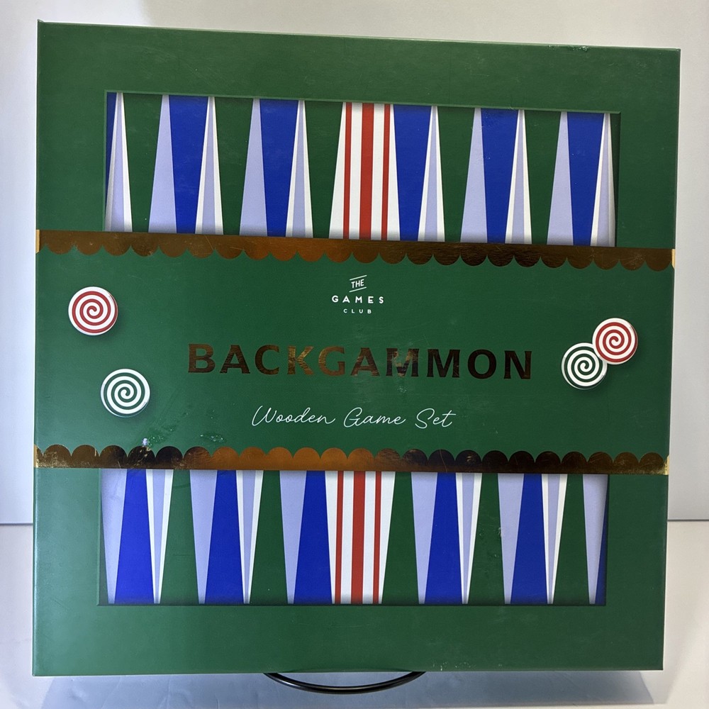 The Games Club Backgammon Wooden Game Set New in Box Professor Puzzle 8 + years