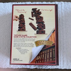 Vintage Collection Jenga Wood Book Box Game Hasbro Parker Bros Game Night