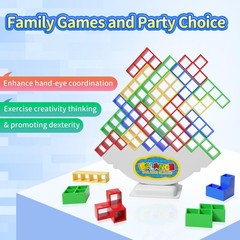 48 Pcs Game Gifts, Balance Stacking Blocks Game，Perfect for Family, Parties, …